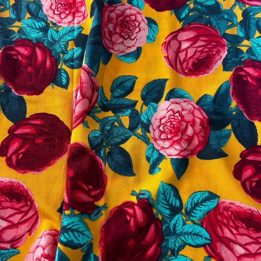 NWT Lularoe Small Maxi Floral Yellow and Red Women's Skirt - Picture 2 of 6